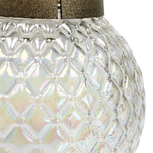 Article Lampe tombale en forme de sphère 28 h Ø 13 cm H. 24,5 cm dorée