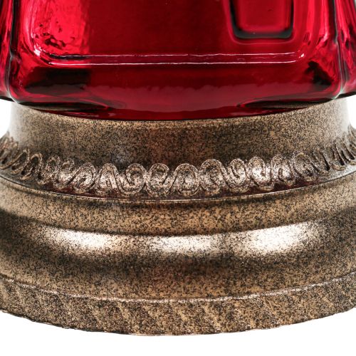 Floristik24 Lampe funéraire gravure sur verre ange lanterne funéraire rouge Ø11cm H28.5cm