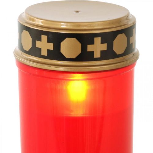 Minuterie LED rouge à pile Ø6.5cm H12.5cm
