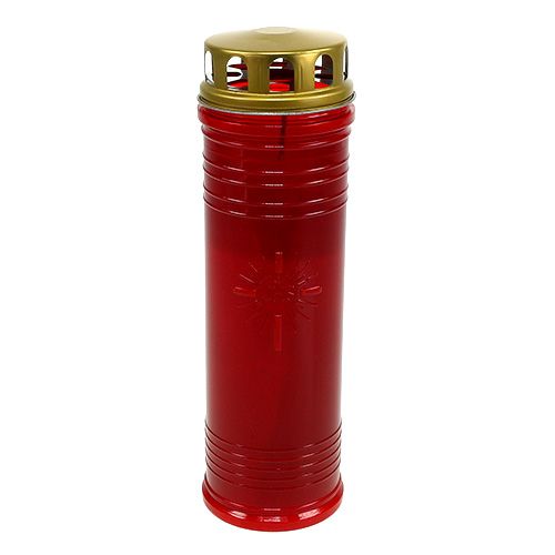 Lampes funéraires rouge Ø7.5cm H24.5cm 1pc