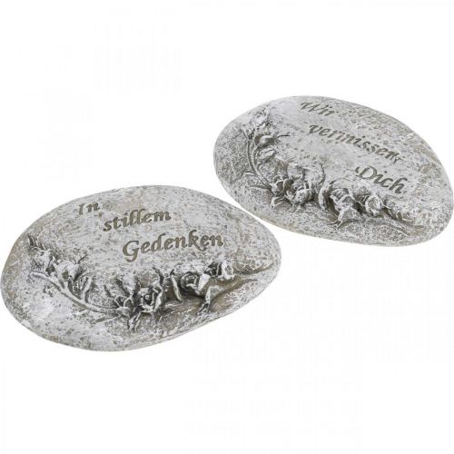 Bijoux pierre tombale disant &quot;Tu nous manques&quot; 11cm 4pcs