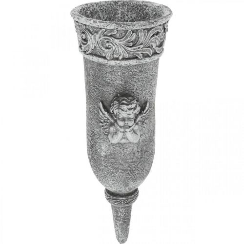 Ornements funéraires Fleurs de deuil Vase funéraire avec ange L29.5cm