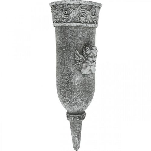 Floristik24 Ornements funéraires Fleurs de deuil Vase funéraire avec ange L29.5cm