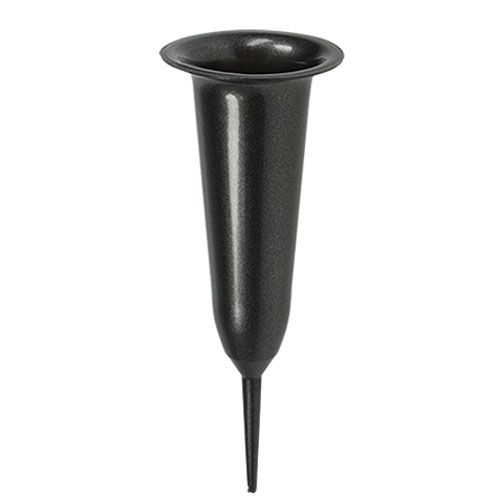 Vase funéraire anthracite 28,5cm