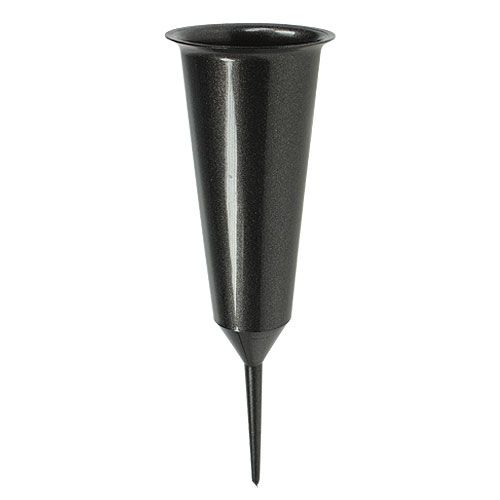 Floristik24 Vase funéraire anthracite 33cm