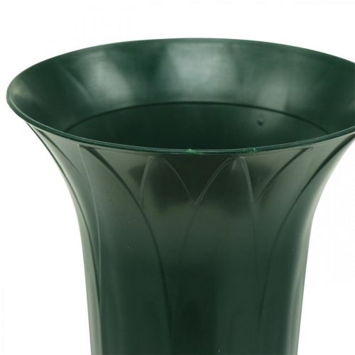 Article Vases funéraires Décoration funéraire en plastique Vert foncé H31cm 5pcs