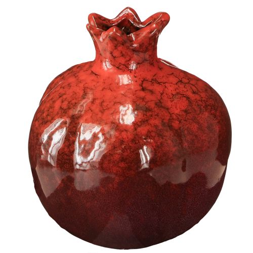 Floristik24 Vase décoratif grenade en céramique rouge marron Ø10,5cm H12cm