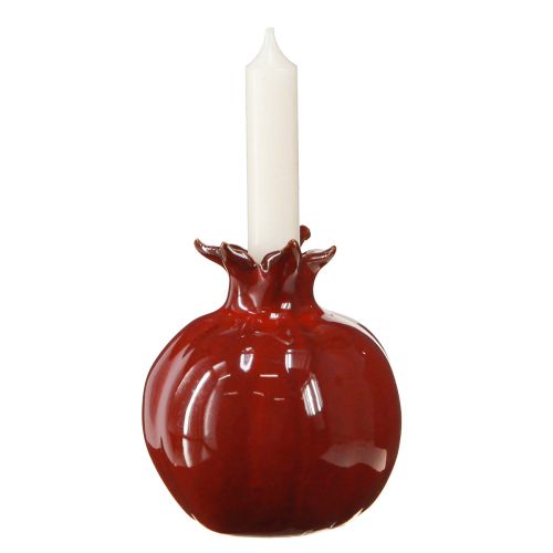 Floristik24 Bougeoir en céramique grenade pour bougies bâtons H15cm 2pcs
