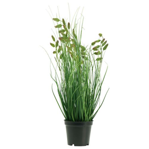 Floristik24 Plante en pot artificielle de gazon artificiel d&#39;herbe tremblante 36 cm