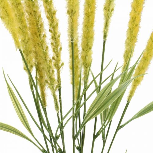 Herbes artificielles fleurs artificielles sétaire jaune 62cm 4pcs