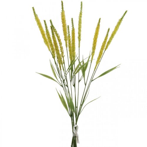 Article Herbes artificielles fleurs artificielles sétaire jaune 62cm 4pcs