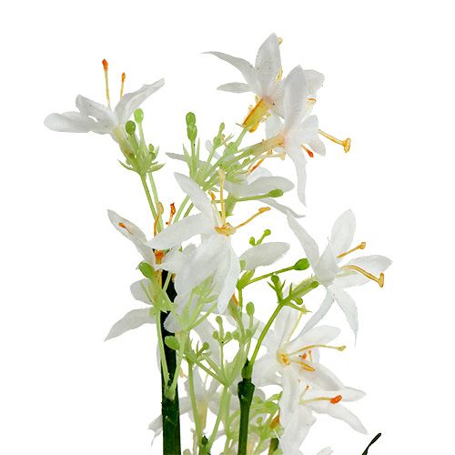 Article Piquet de graminées avec fleurs vert et blanc, 3 p.