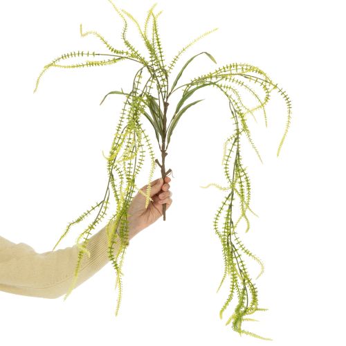 Article Plante artificielle de millet à soies vertes, idéale pour une décoration suspendue élégante et un élément de décoration raffiné, 114 cm.