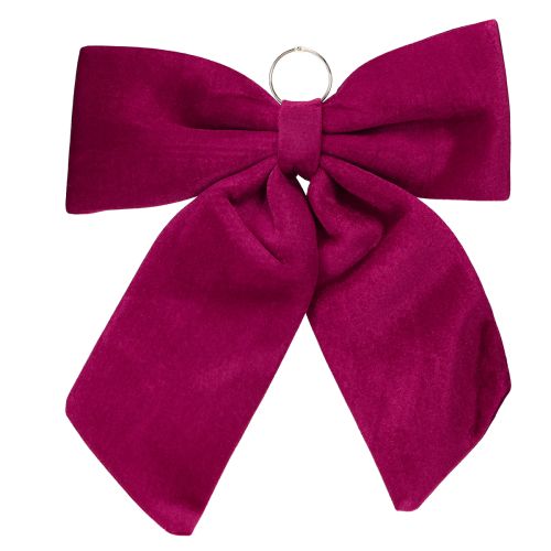 Floristik24 Grand nœud de Noël en velours rouge pour extérieur 48 x 52 cm
