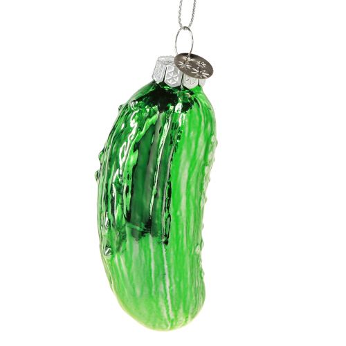 Floristik24 Concombre comme décoration de sapin de Noël Concombre de Noël en verre 8cm 3pcs