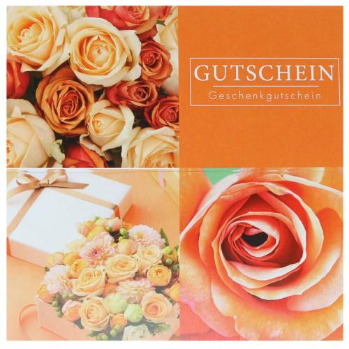 Floristik24 Bon d&#39;achat Rose Orange + enveloppe 1pc