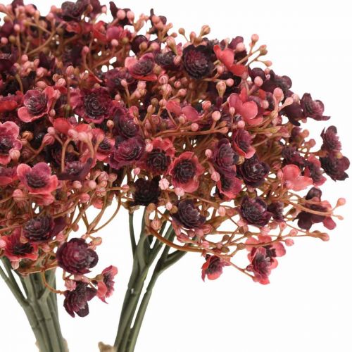 Article Gypsophile artificielle rouge fleurs artificielles automne 29.5cm 18pcs