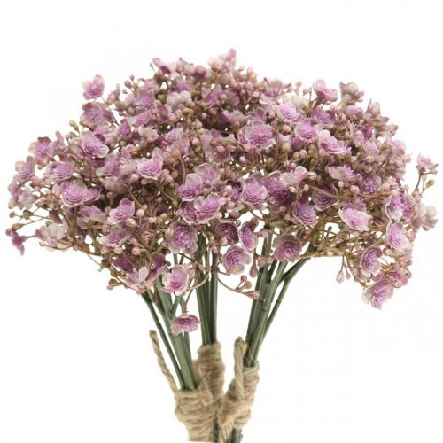 Floristik24 Gypsophile artificielle violette décoration d'automne 29,5cm 18pcs