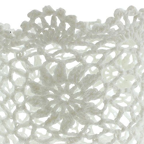 Floristik24 Pot à crochet blanc Ø14cm H12,5cm
