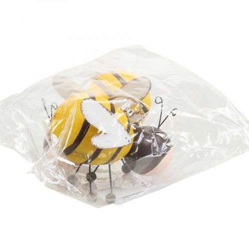 Floristik24 Décoration à suspendre décoration abeilles cintre décoratif bois métal 9,5 cm 2 pcs
