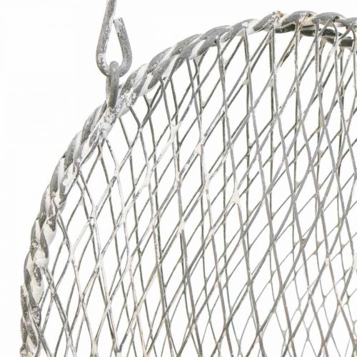 Décoration à suspendre cœur en fil de fer, photophore à suspendre 29×27,5cm