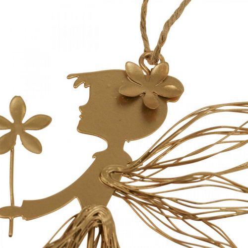 Décoration à suspendre métal elfe féerique décoration printanière 17.5×2×12.5cm 4pcs