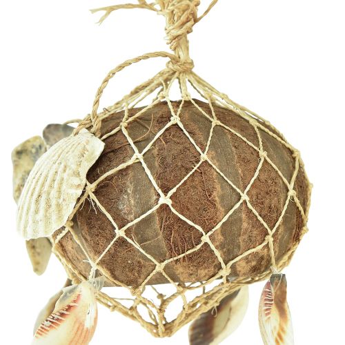 Article Coquillages décoratifs à suspendre décoration coquille de noix de coco maritime 53cm 2pcs