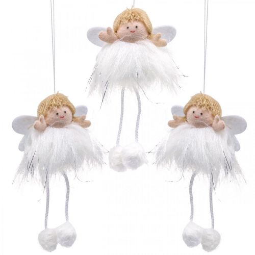 Article Pendentif ange, décoration de Noël à suspendre H12cm 4pcs