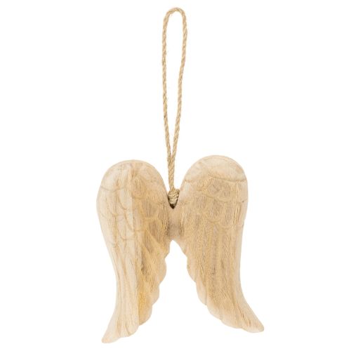 Décoration suspendue en bois en forme d’ailes d’ange 12 cm | Floristik24.fr