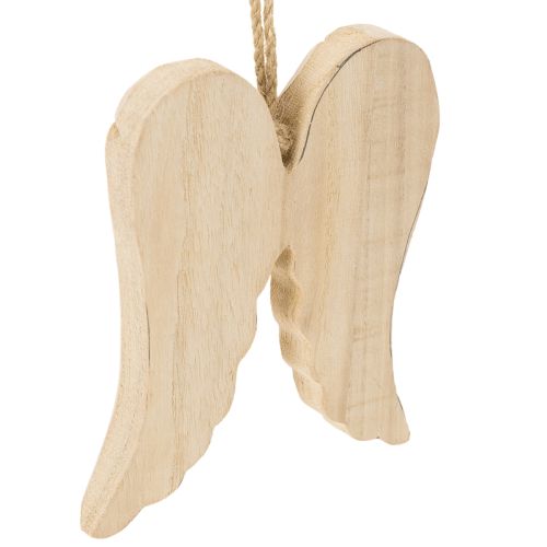 Décoration suspendue en bois en forme d’ailes d’ange 12 cm | Floristik24.fr