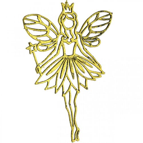 Article Décorations de sapin de Noël pendentif fées elfes doré H15cm 16pcs