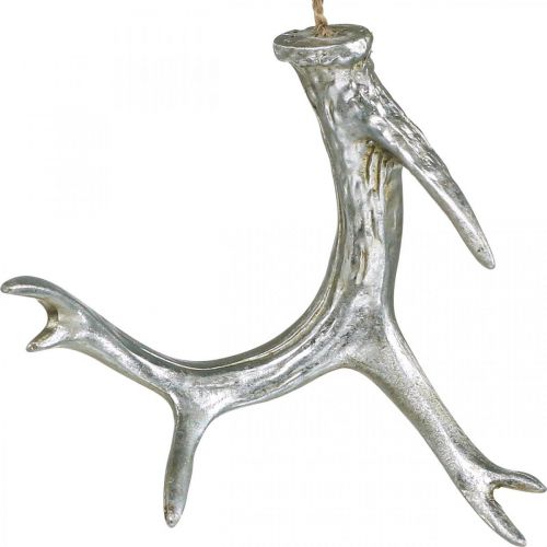 Floristik24 Pendentif de Noël décoration bois de l'Avent argent 15cm 4 pcs