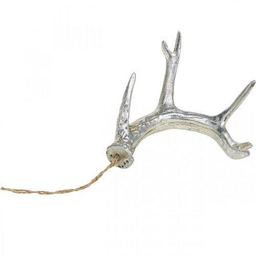 Floristik24 Pendentif de Noël décoration bois de l'Avent argent 15cm 4 pcs