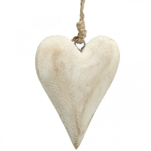 Coeur en bois, coeur décoratif à suspendre, décoration coeur H10cm 4pcs
