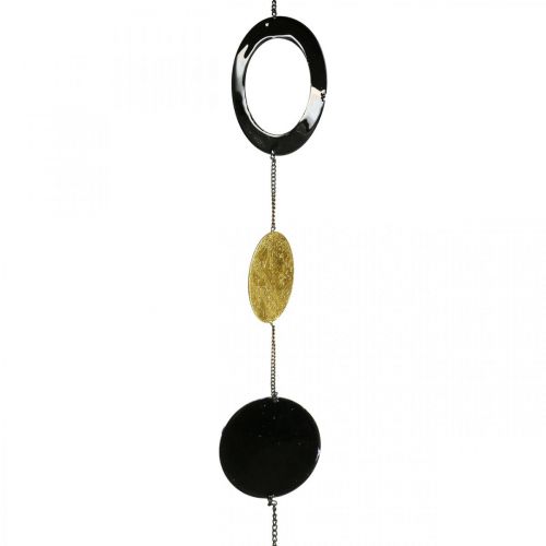 Décoration de Noël décoration à suspendre noir doré L124cm 8 éléments