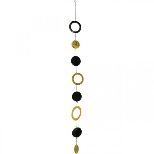 Décoration de Noël décoration à suspendre noir doré L124cm 8 éléments