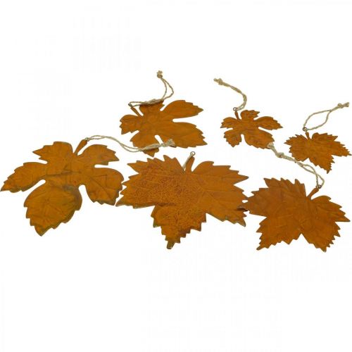 Floristik24 Décoration d&#39;automne feuilles métal aspect rouille feuille d&#39;érable 6 pièces