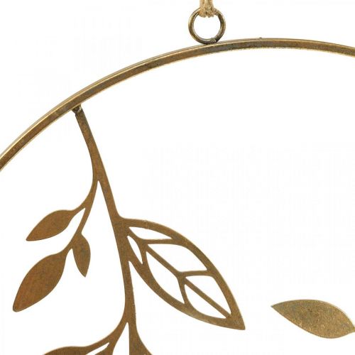Décoration murale décoration métal pour branches suspendues or Ø38cm