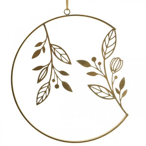 Décoration murale décoration métal pour branches suspendues or Ø38cm