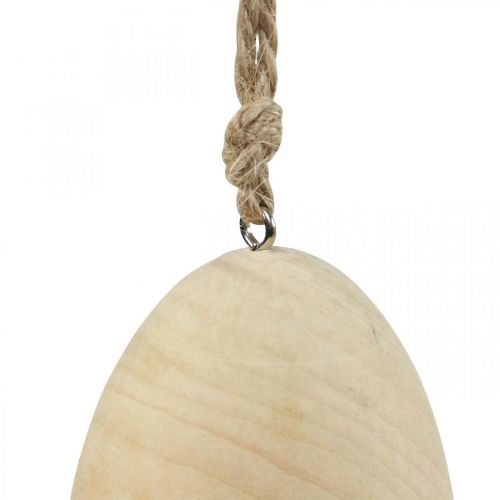Oeufs en bois déco oeufs cintre nature Oeufs de Pâques Décoration de Pâques H8cm 6 pièces