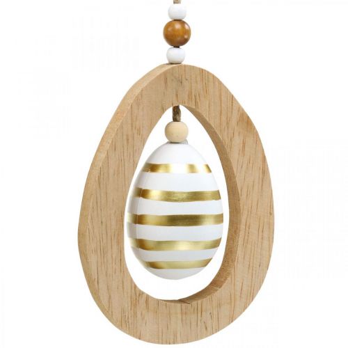 Article Oeuf de Pâques à suspendre avec motifs d&#39;oeufs Décoration de Pâques H12cm 3 pcs