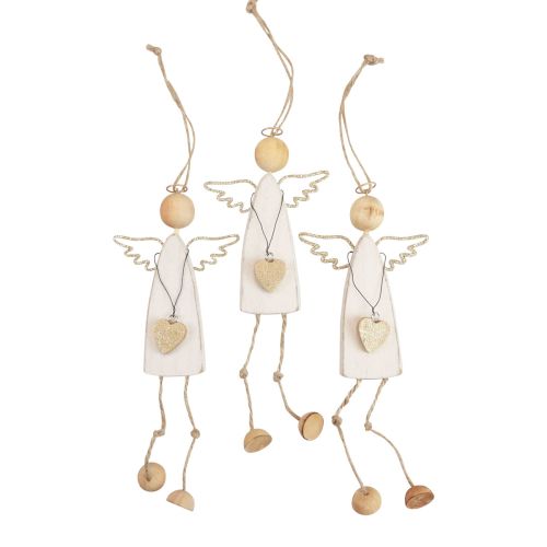 Pendentif ange décoration de Noël à suspendre H22cm 3pcs