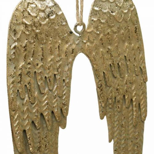 Floristik24 Aile d&#39;Ange Déco Pendentif Noël Doré 14.5×9cm 4pcs