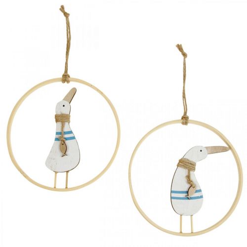 Décoration à suspendre décoration de fenêtre cintre décoration maritime canard Ø15cm 4 pièces