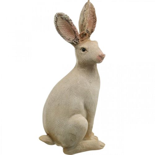 Lapin de Pâques assez délicat, anneau de lapin, mur, suspension de porte avec  pompons en feutre et lapin suspendu en bois taille 14 -  France