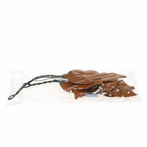 Floristik24 Suspension déco feuilles d'automne métal patiné H25cm 2pcs