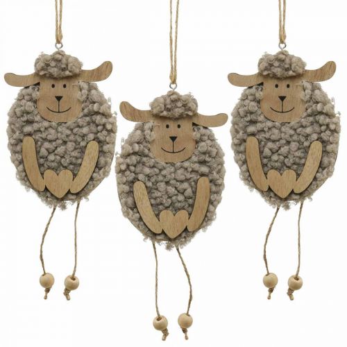 Floristik24 Décoration de Pâques mouton cintre bois moelleux 8.5×1.5×20cm 6pcs