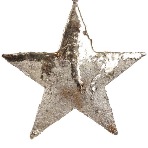 Floristik24 Décoration à suspendre étoile métal décoration de Noël argent 15,5cm 3 pcs