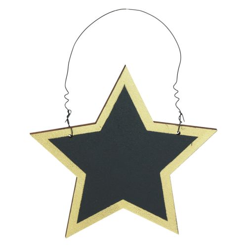 Article Cintres décoratifs étoiles en bois noir doré Noël Ø15cm 8pcs