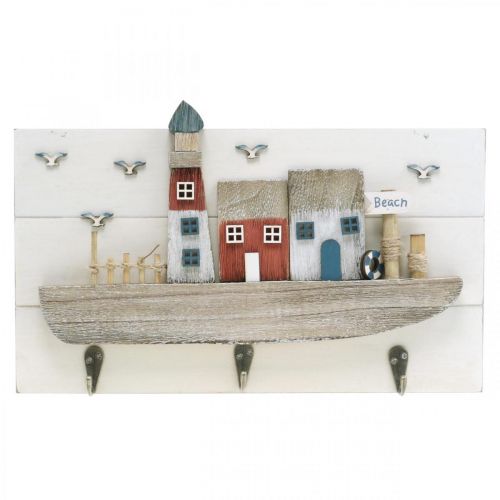 Floristik24 Armoire de plage, décoration maritime en bois, support à gaffe Shabby Chic L33cm